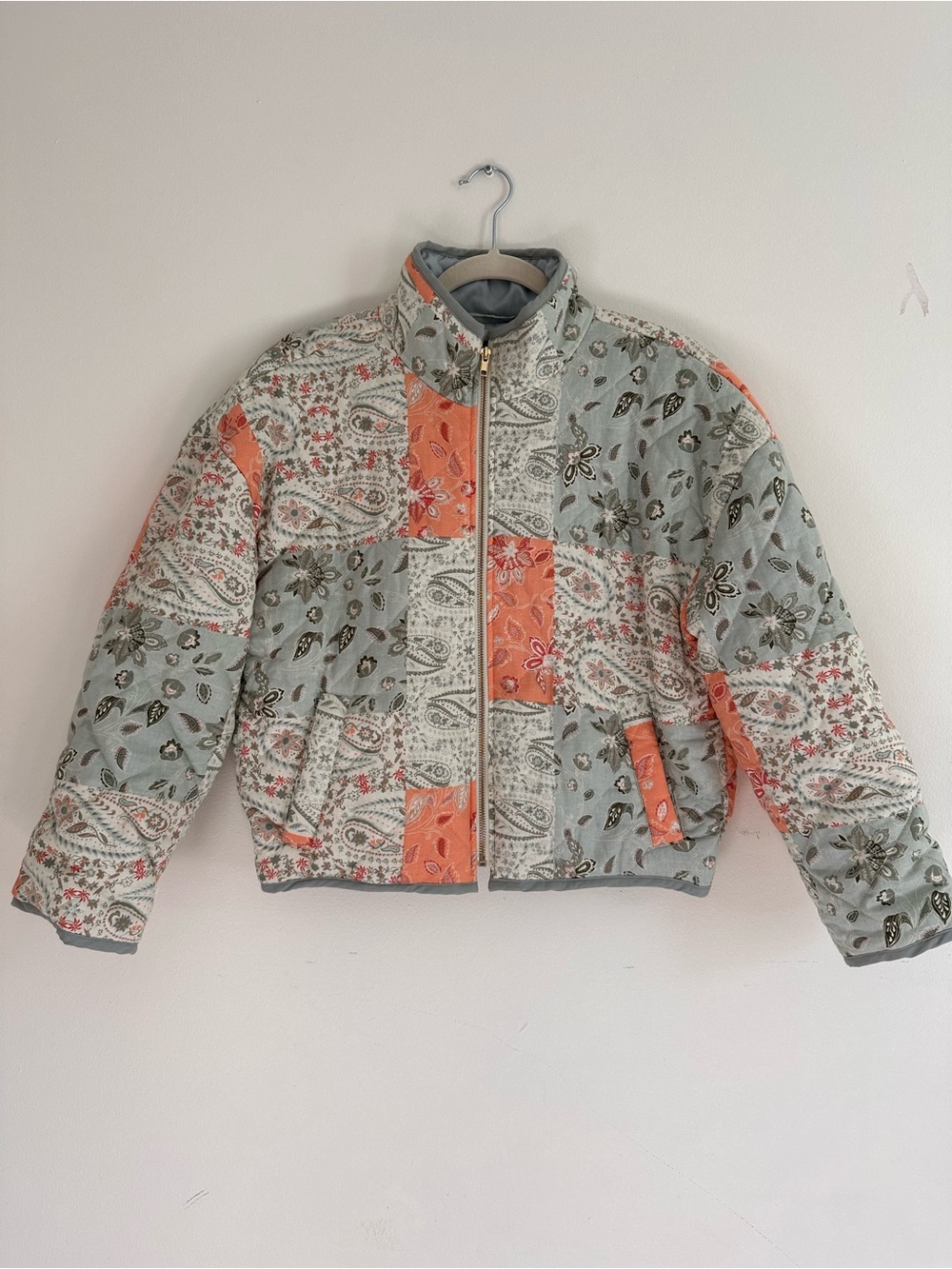 7 For All Mankind Quilted Paisley Patchwork Jacket